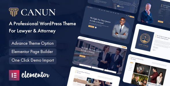 Canun - Lawyer & Attorney WordPress Theme Free Download Lastes Version