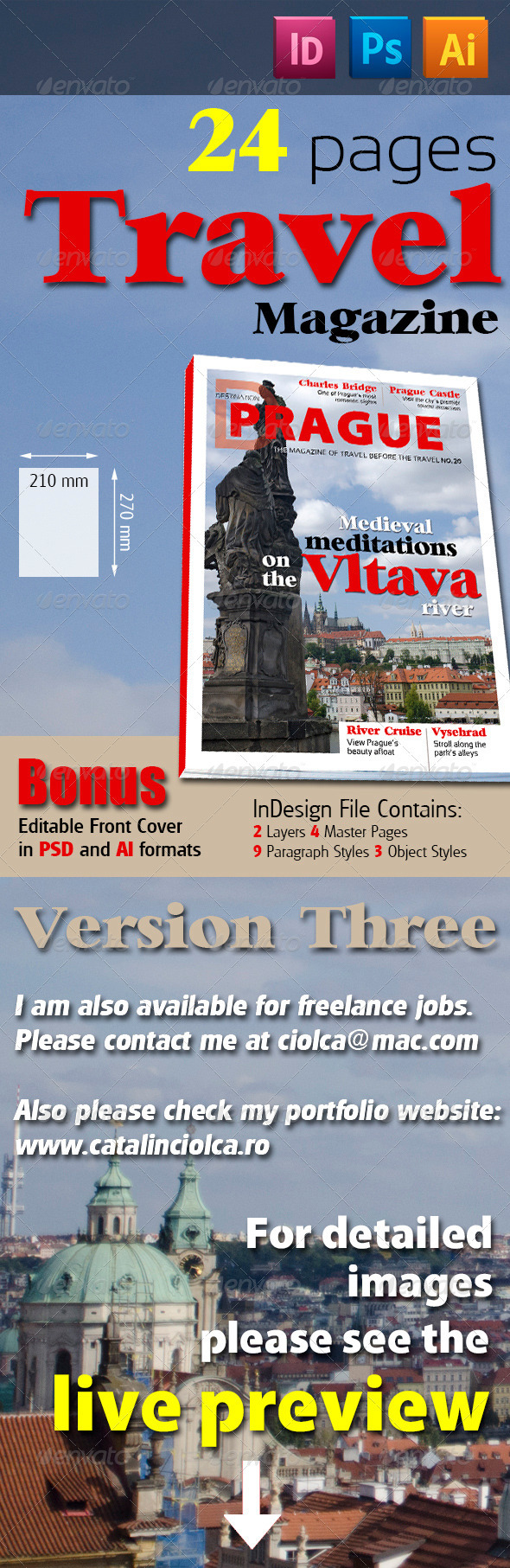 24 Pages Travel Magazine Version Three - Magazines Print Templates