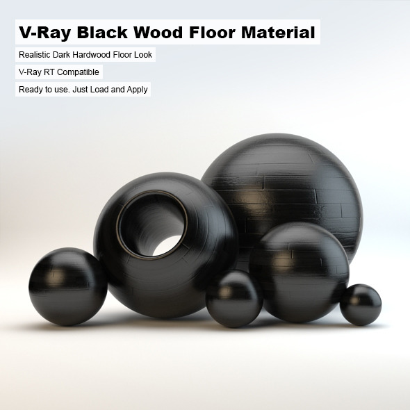 V-Ray Black Wood Material - 3DOcean Item for Sale
