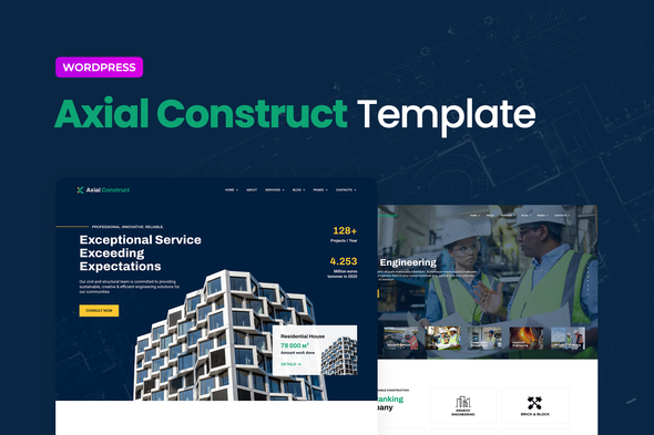 Axial – Construction Company Elementor Template Kit