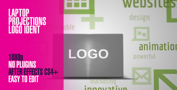 Laptop Projections Logo - VideoHive 3098576