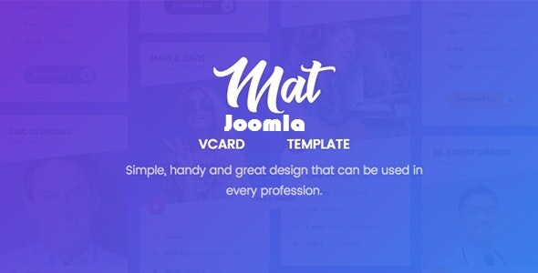 Mat - vCard & Resume Joomla 4 Template