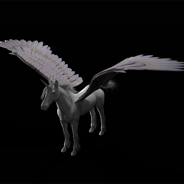 Pegasus hair fur - 3Docean 33994216