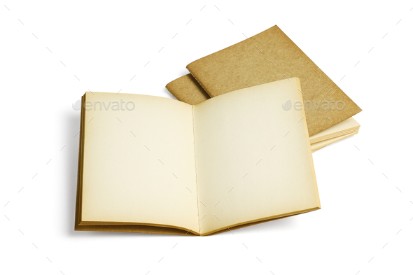 Three Old Note Books - Stock Photo - Images