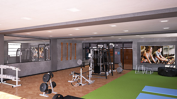 Gym Interior - 3Docean 33997340