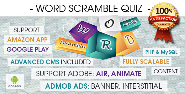 Word Scramble Quiz - CodeCanyon 18604808