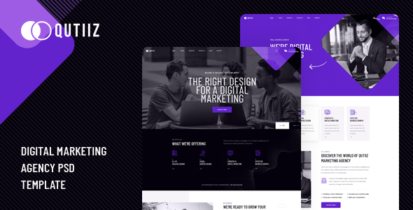 Qutiiz - Digital Marketing Agency PSD Template