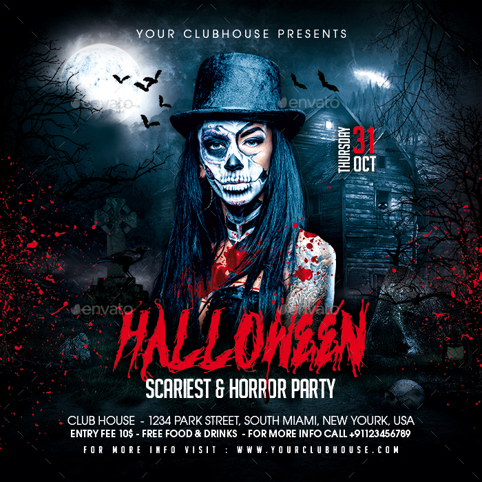 Halloween Flyer, Print Templates 