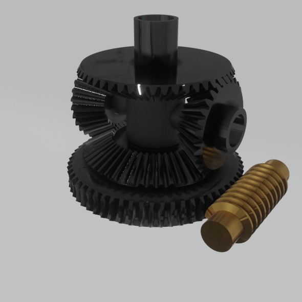 Worm differential Gear mechanism by amit1322 3DOcean