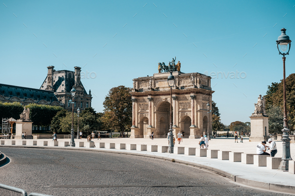 Arc de triomphe in Paris, France - Stock Photo - Images