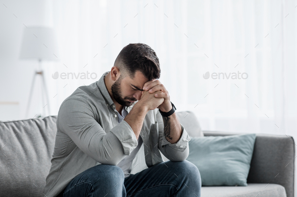 Stressed from work, unemployment, anxiety, heartbroken and depression - Stock Photo - Images