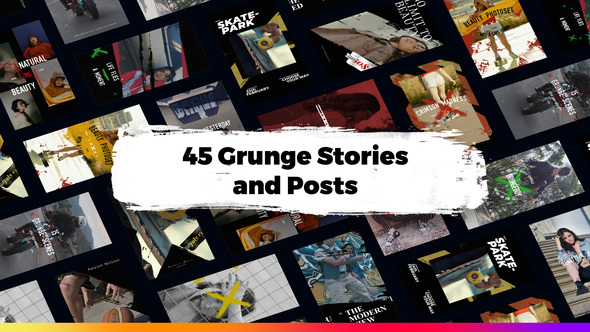 45 Grunge Instagram Stories and Reels Product Promo template preview