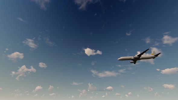 4K Airplane Takes Off alt