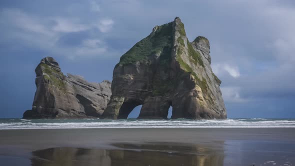 Archways on Wharariki Beach alt