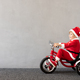 Happy child riding bike. Christmas holiday concept - PhotoDune Item for Sale