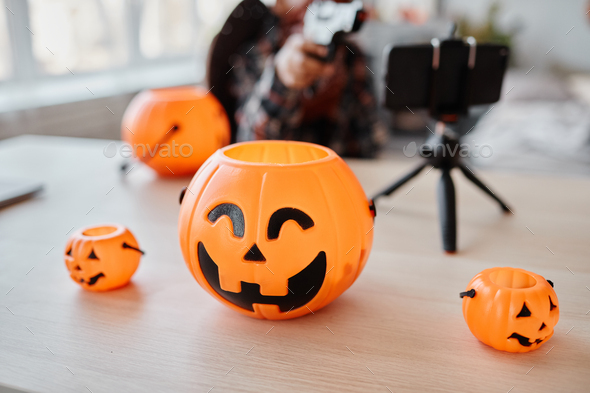 Halloween Live Streaming Background - Stock Photo - Images