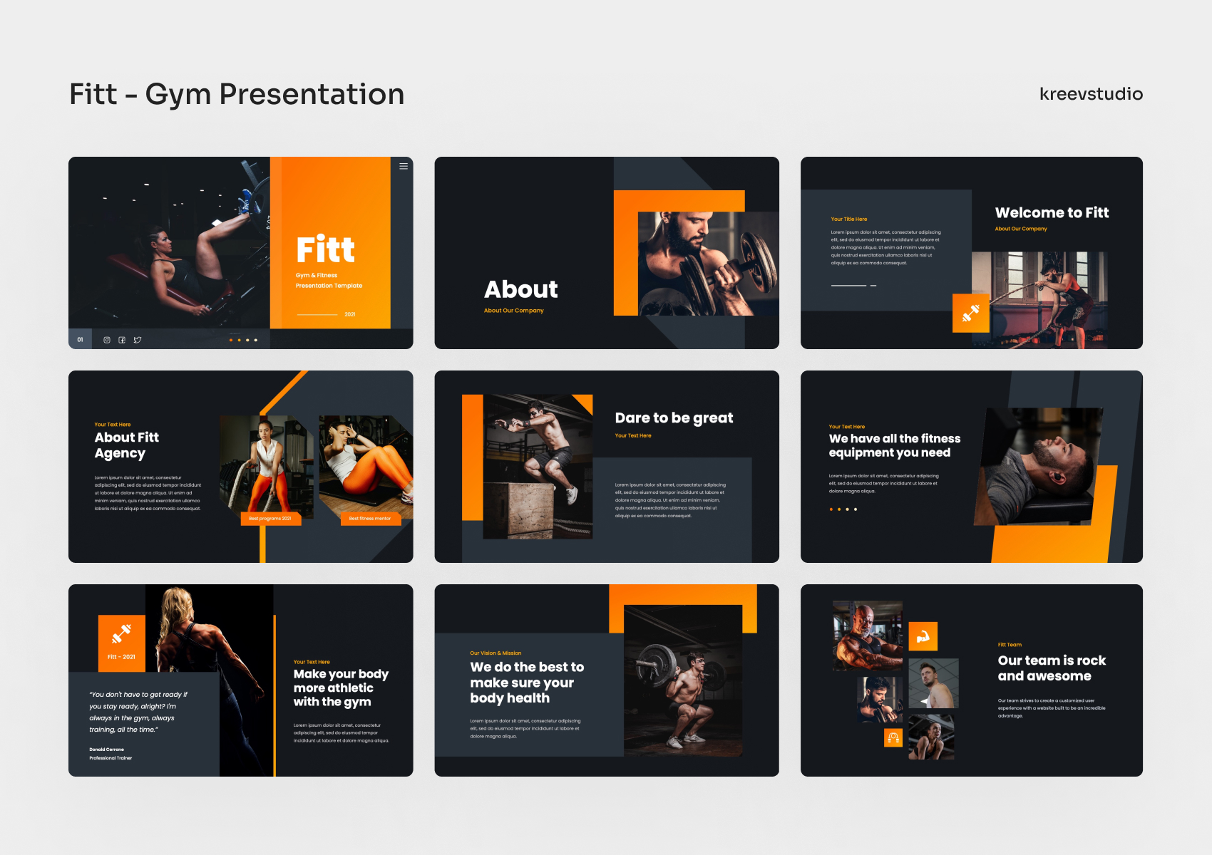 Fitt - Gym PowerPoint Presentation, Presentation Templates | GraphicRiver