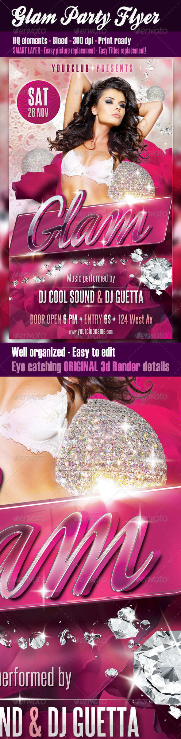 Glam Party Flyer - Clubs & Parties Events