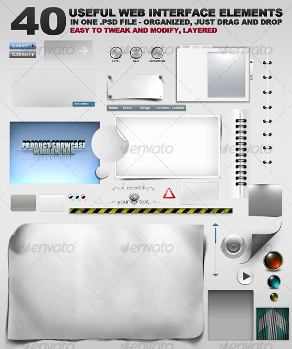 40 Web Graphic Goodies - Miscellaneous Web Elements