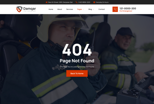 Damqar ? Firefighter & Fire Department Elementor Template Kit