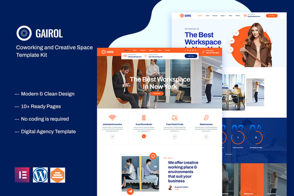 Coworking & Creative Space Elementor Template Kit