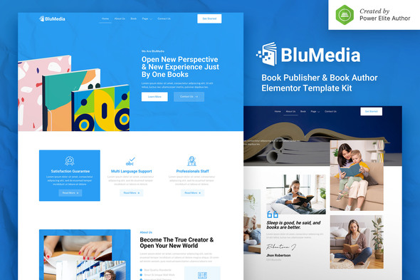 BluMedia – Book Publisher & Book Author Elementor Template Kit