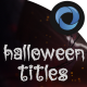Halloween Night Titles l Horror Titles l Pumpkin Scary l Ghost Titles - VideoHive Item for Sale