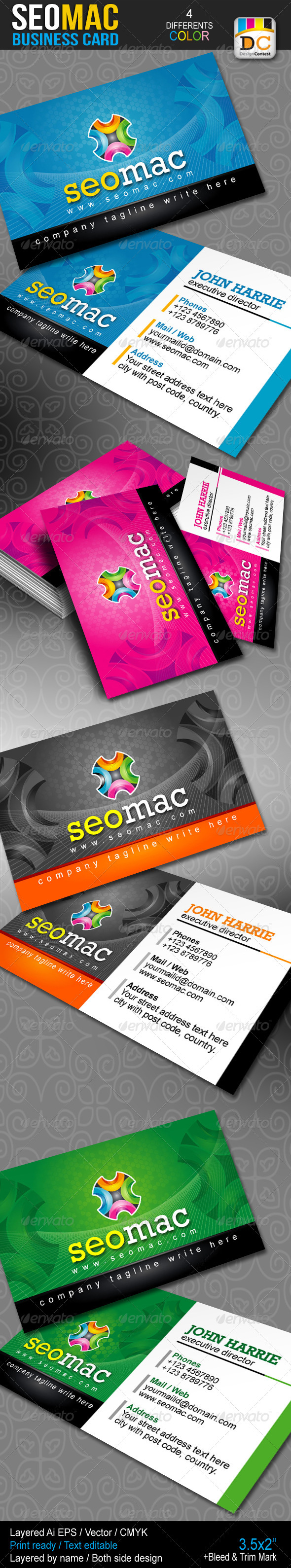 Seo Mac Corporate Business Cards - Corporate Business Cards