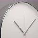 Chrome Clock Face on Dark Grey Office Wall - VideoHive Item for Sale