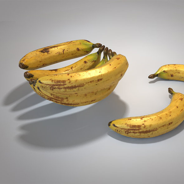 Banana 3d model - 3Docean 34038499