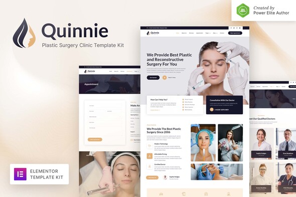 Quinnie – Plastic Surgery Clinic Elementor Template Kit