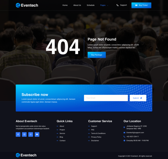 Eventech ? Tech Event Conference & Expo Elementor Template Kit