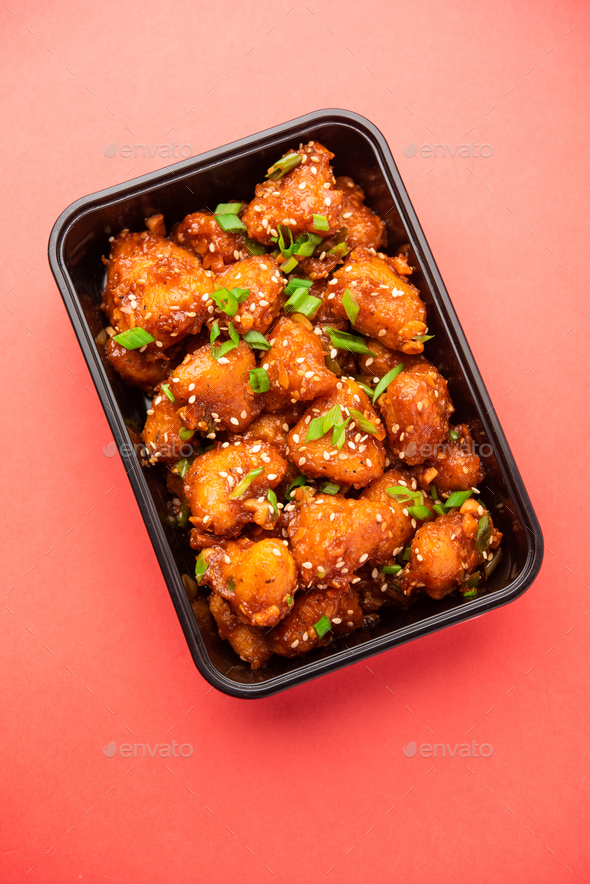 Chilli water chestnut, crispy Indo chinese starter or snacks made using