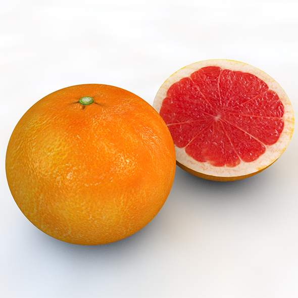 Grapefruit 3d model - 3Docean 34041654