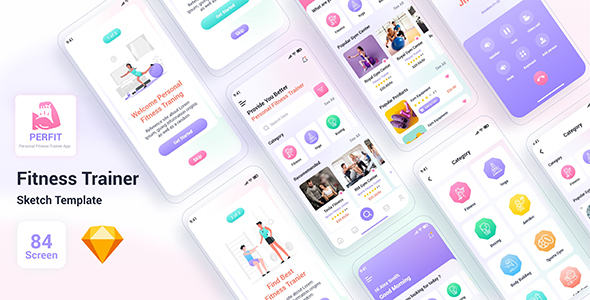 Prefit – Fitness Trainer Sketch Template