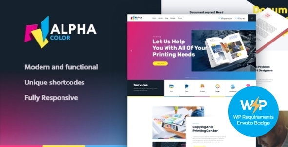 AlphaColor | Type Design Agency & 3D Printing Services WordPress Theme + Elementor