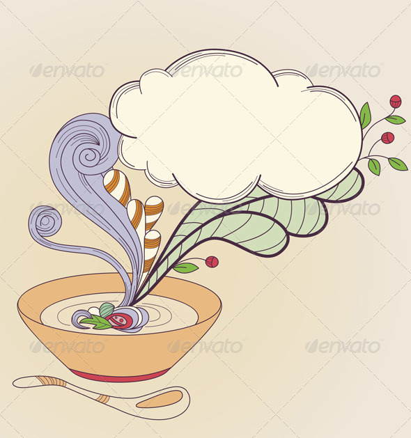 Plate of a Soup - Food Objects