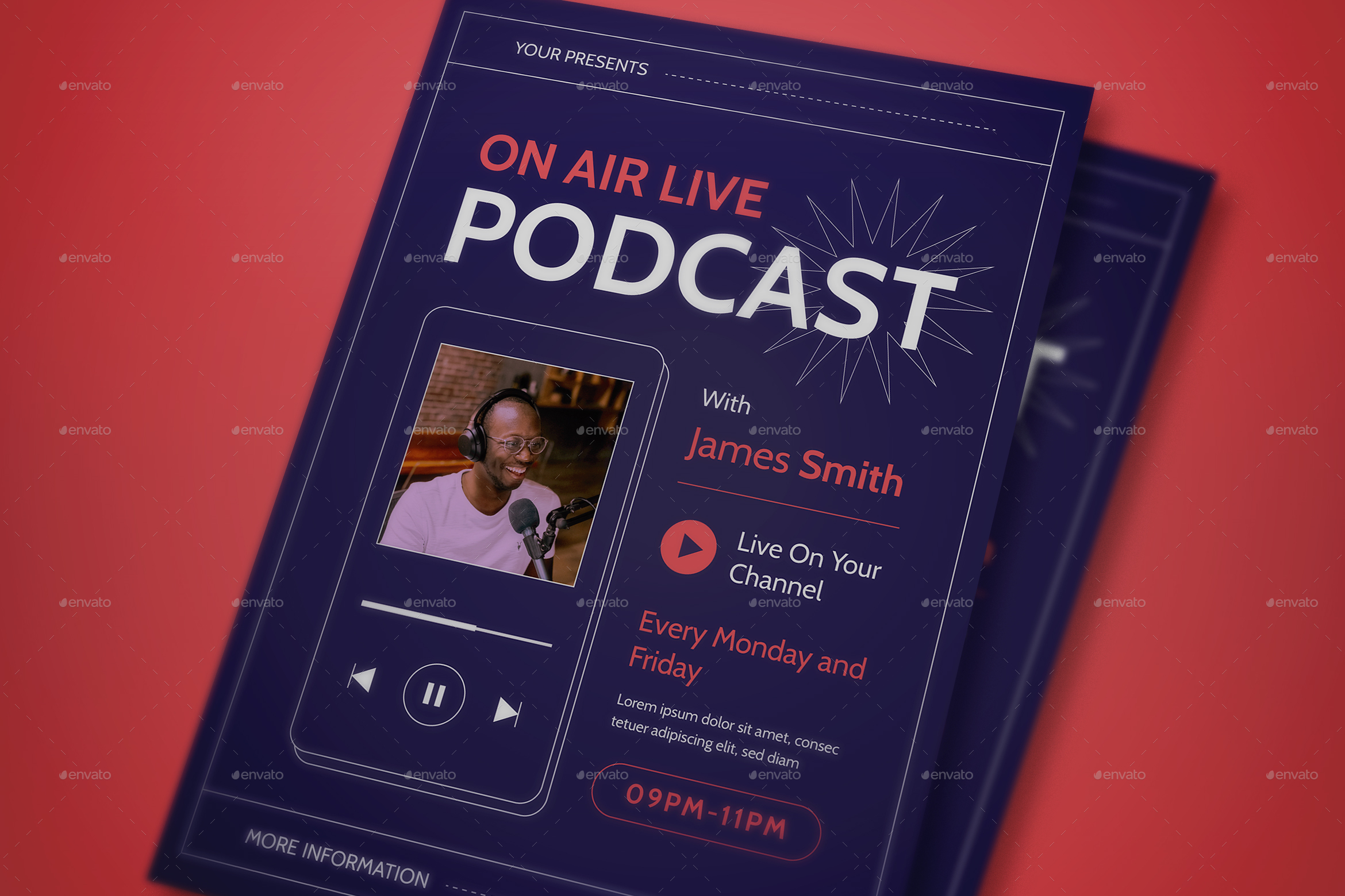 Podcast Flyer Set By Graphicook Graphicriver