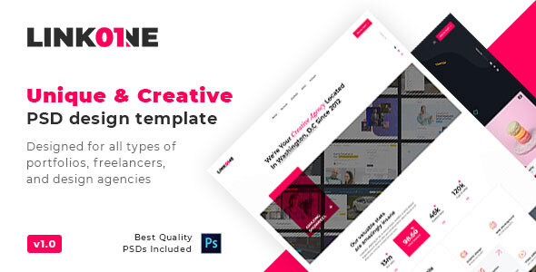 Linkone - Portfolio and Services PSD Template