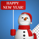 Snowman New Year - VideoHive Item for Sale