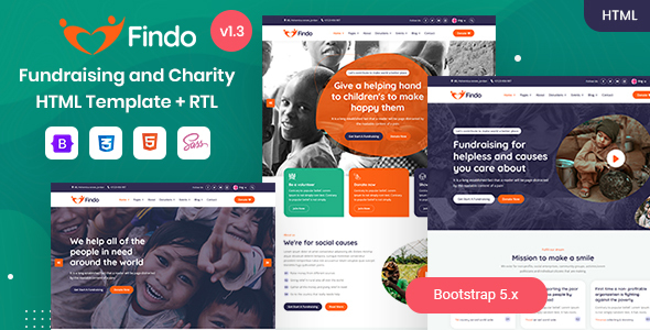 Findo - FundraisingCharity - ThemeForest 29834649