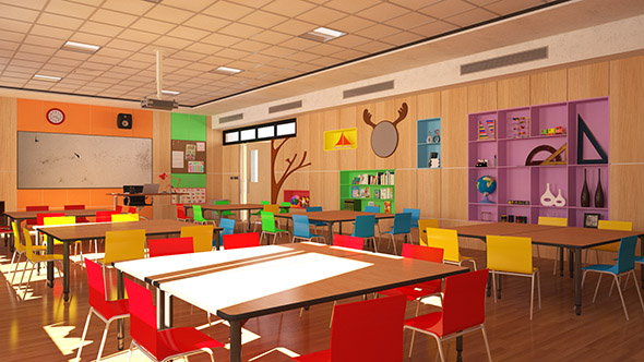 Children Classroom - 3Docean 34057567