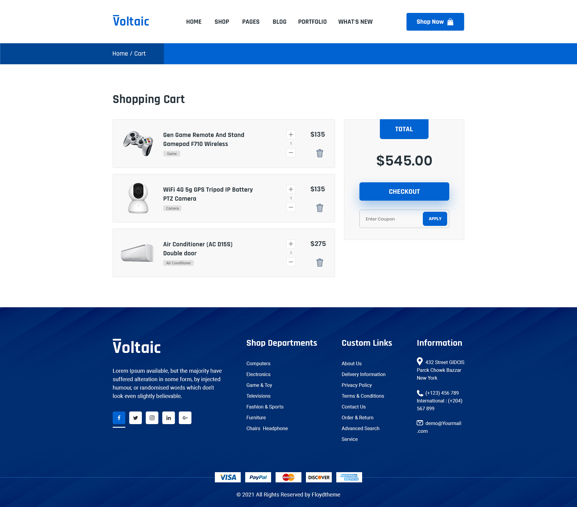 Voltaic - Multipurpose Ecommerce PSD Template by ShapeZone | ThemeForest