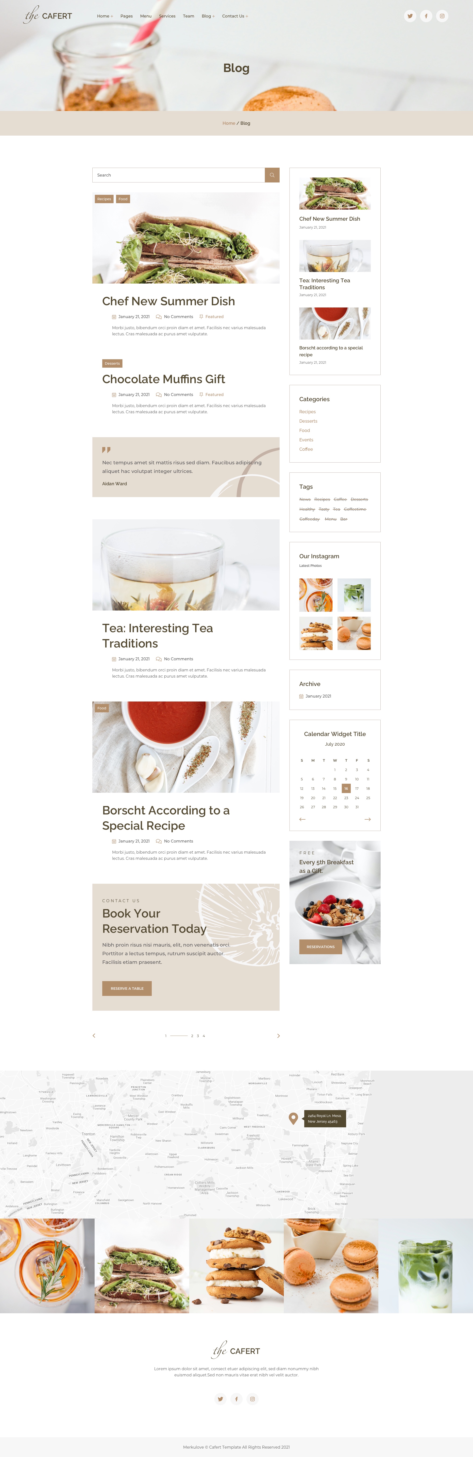 Cafert – Cafe Template for Figma by merkulove | ThemeForest