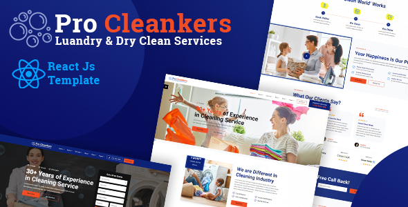 Wondrous Procleankers | Laundry Dryclean React Template