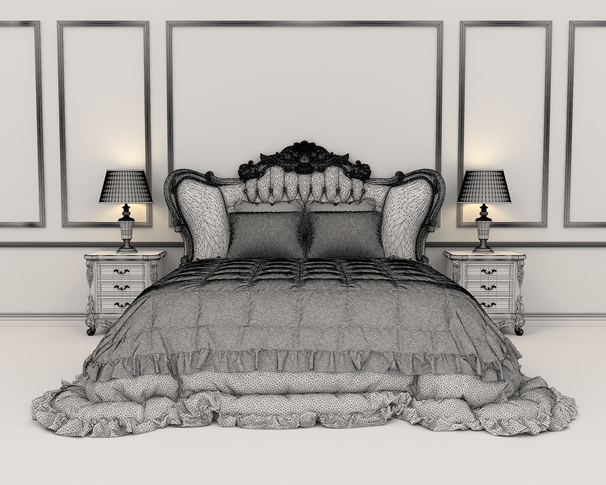 Neoclassical Style Bed 2 by nhattuankts | 3DOcean