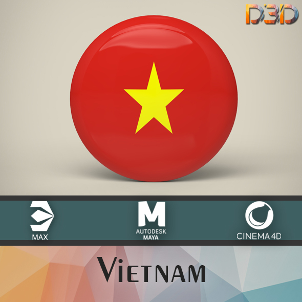 Vietnam Badge - 3Docean 34062043