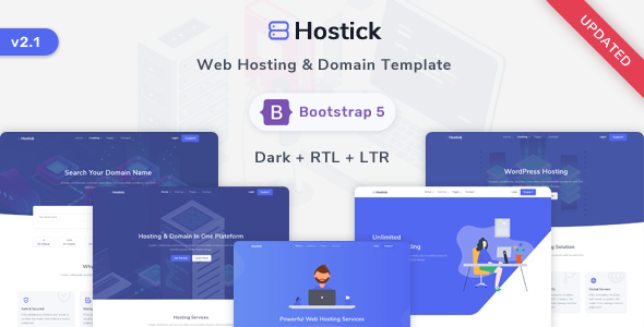 Incredible Hostick - Bootstrap 5 Web Hosting & Domain Template