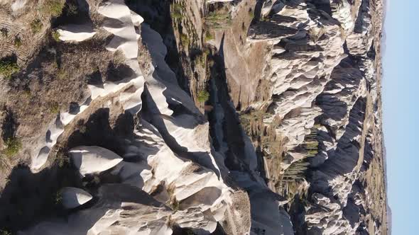 Vertical Video Cappadocia Landscape Aerial View alt