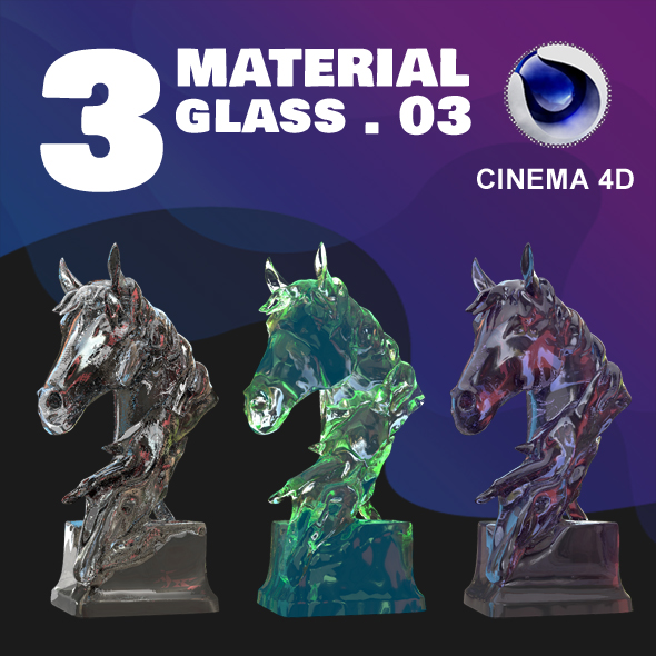 C4D - 3 GLASS MATERIAL_NO3